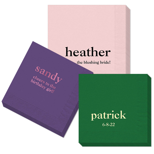 Design Your Own Big Name with Text Napkins